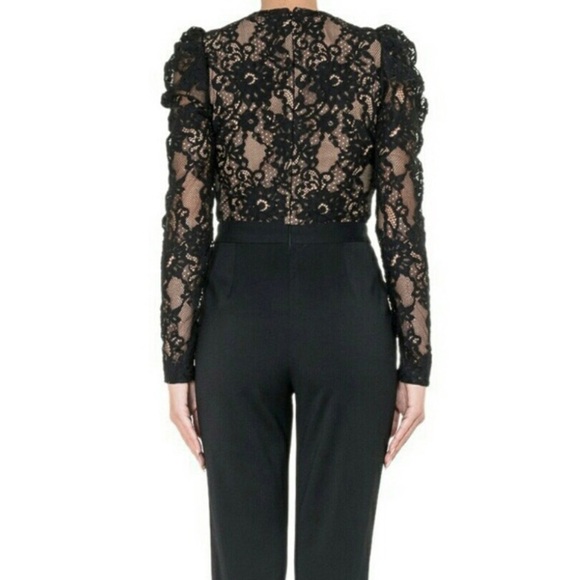 Michael Kors Victorian Floral Lace Puff Sleeve Jumpsuit - Picture 7 of 16